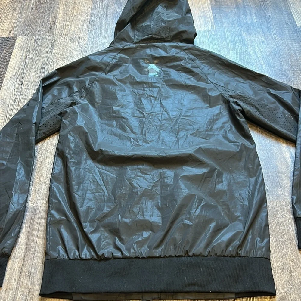 ✌️Dutch Bros Black Reflective Hooded Rain Jacket X-SMALL DB 1992 RARE